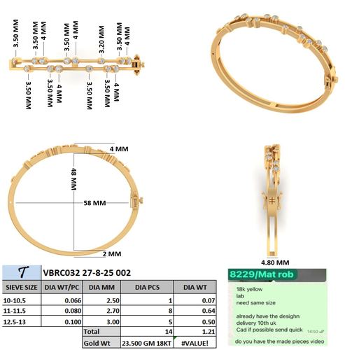 Bracelets jewellery CAD design 38 — CAD Verse