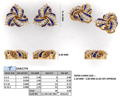 Earrings jewellery CAD design 17 — CAD Verse
