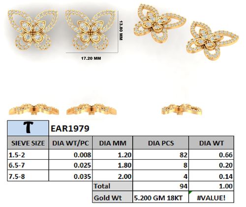 Earrings jewellery CAD design 33 — CAD Verse