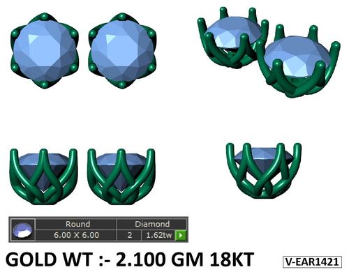 Earrings jewellery CAD design 53 — CAD Verse