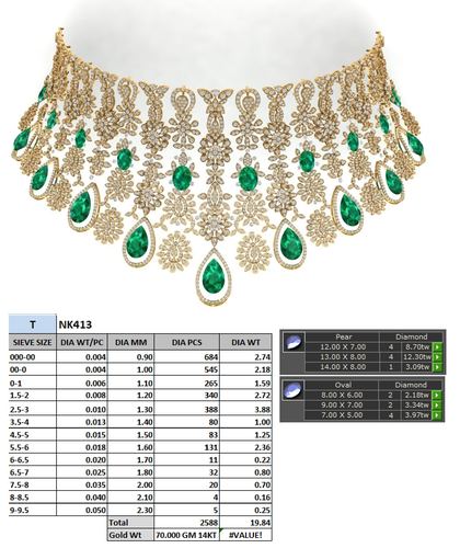 Necklaces jewellery CAD design 12 — CAD Verse