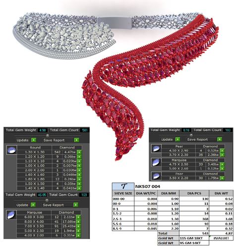 Necklaces jewellery CAD design 22 — CAD Verse