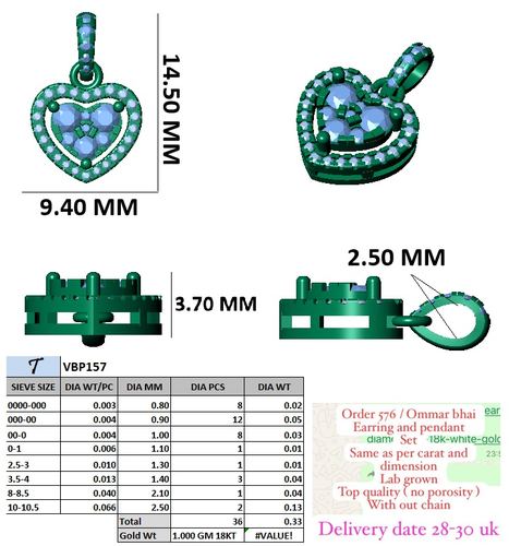 Pendants jewellery CAD design 66 — CAD Verse