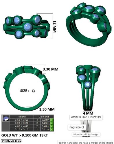 Rings jewellery CAD design 68 — CAD Verse
