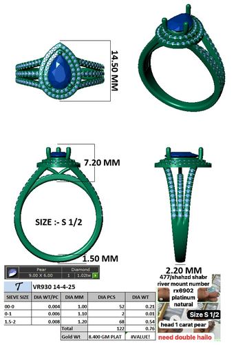 Rings jewellery CAD design 86 — CAD Verse