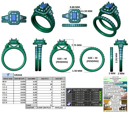 Rings jewellery CAD design 90 — CAD Verse