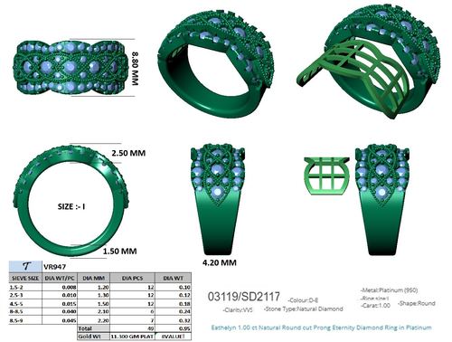 Rings jewellery CAD design 91 — CAD Verse
